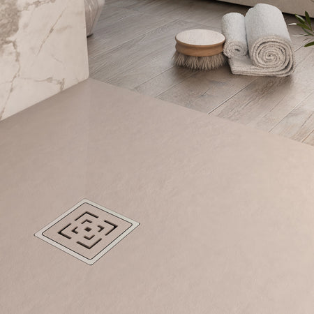 Piatto doccia in marmoresina Sabbia effetto pietra cemento PASSION