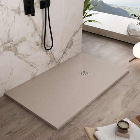 Piatto doccia in marmoresina Sabbia effetto pietra cemento PASSION