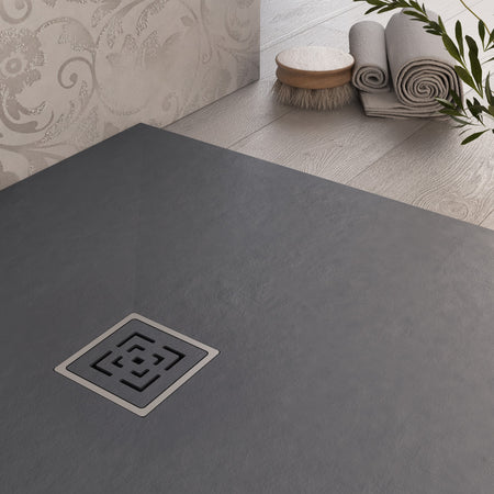 Piatto doccia in marmoresina Grigio Scuro effetto pietra cemento PASSION