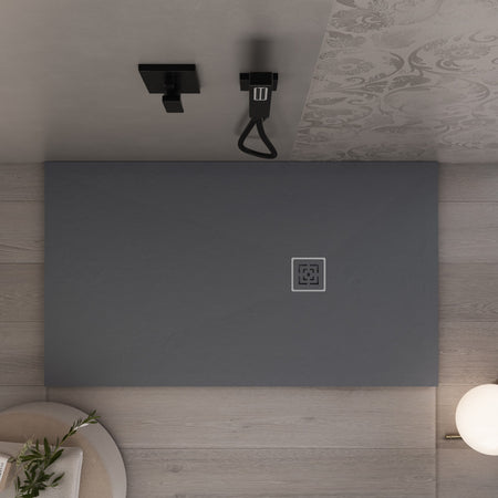 Piatto doccia in marmoresina Grigio Scuro effetto pietra cemento PASSION
