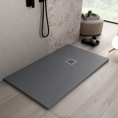 Piatto doccia in marmoresina Grigio Scuro effetto pietra cemento PASSION