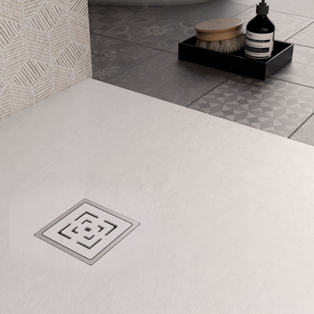 Piatto Doccia in marmoresina Bianco effetto pietra cemento PASSION