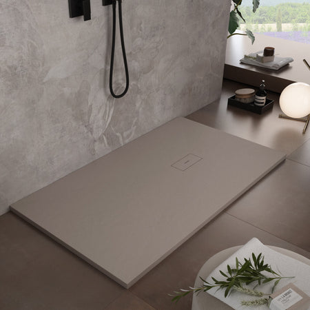 Piatto doccia in marmoresina Sabbia effetto pietra cemento MAKA