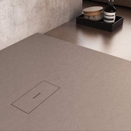 Piatto doccia in marmoresina Sabbia effetto pietra cemento MAKA