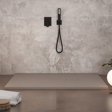 Piatto doccia in marmoresina Sabbia effetto pietra cemento MAKA