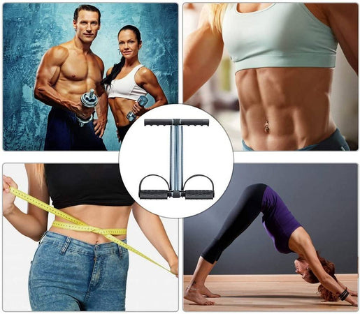Corda Elastica Con Doppia Molla Per Bodybuilding Fitness Yoga Allenamento Addome