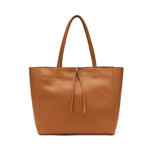 Frau borsa morbida in pelle bottolata caramello B402