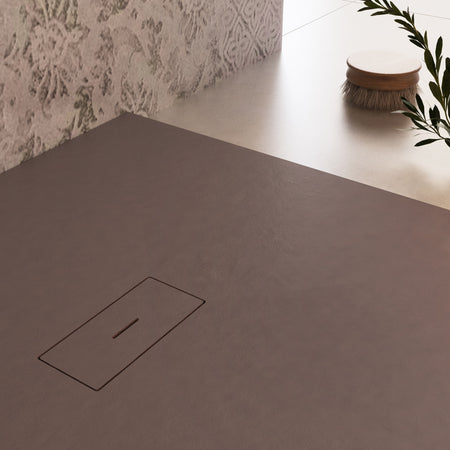 Piatto doccia in marmoresina Marrone effetto pietra cemento MAKA