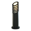 Paletto Esterno Bollards Alluminio Nero Policarbonato E27 1 Luce H45Cm