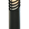 Paletto Esterno Bollards Alluminio Nero Policarbonato E27 1 Luce H45Cm