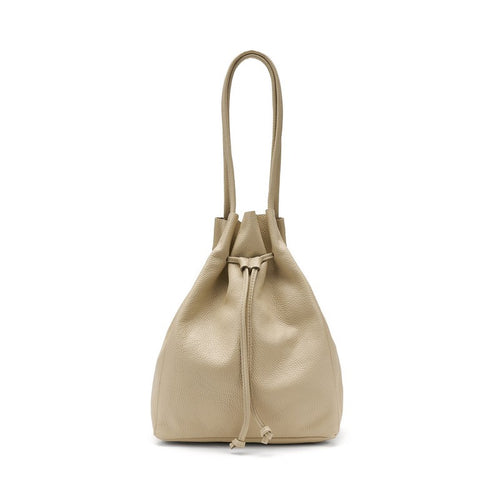 Frau borsa a secchiello in pelle crema B403