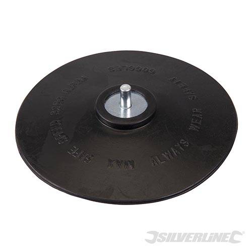 Platorello di gomma per dischi in fibra e fogli abrasivi da usare con trapani elettrici silverline freeshipping - Eternal Brico