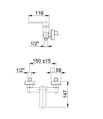 Gruppo doccia esterno cromato Manhattan