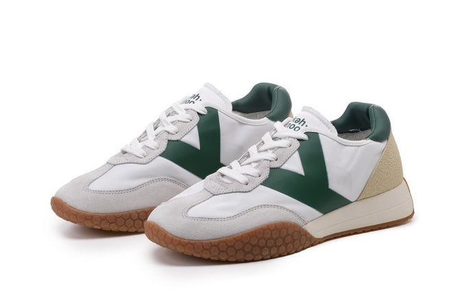 Kehnoo sneakers uomo vintage contemporanea white green KM9313