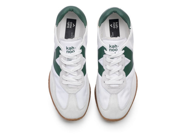 Kehnoo sneakers uomo vintage contemporanea white green KM9313