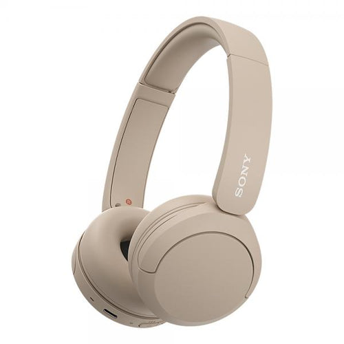 Auricolare Wireless A Padiglione WH-CH520 per Musica e Chiamate USB tipo-C Bluetooth Base di ricarica. Colore: Crema