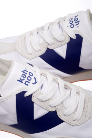 Kehnoo sneakers uomo vintage contemporanea white navy KM9313