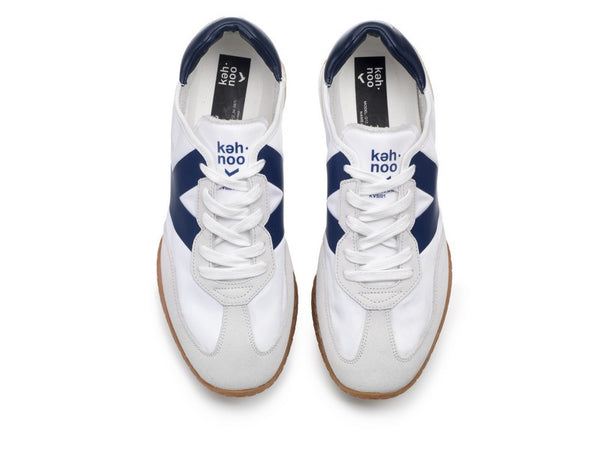 Kehnoo sneakers uomo vintage contemporanea white navy KM9313