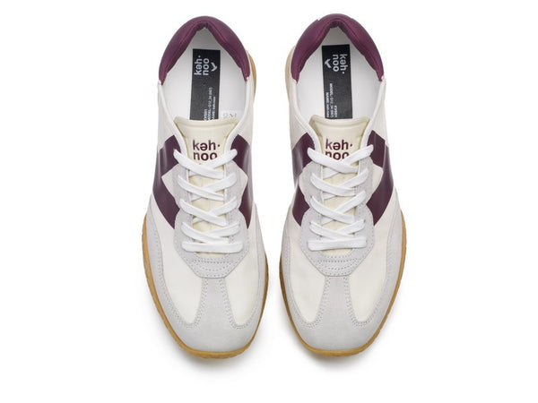 Khenoo sneakers uomo vintage contemporanea white bordeaux KM9753
