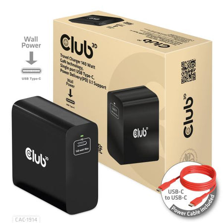 CLUB3D CAC-1914 Caricabatterie per dispositivi mobili Nero Interno