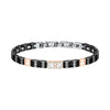 Bracciale MASERATI uomo Ceramic nero / oro rosa