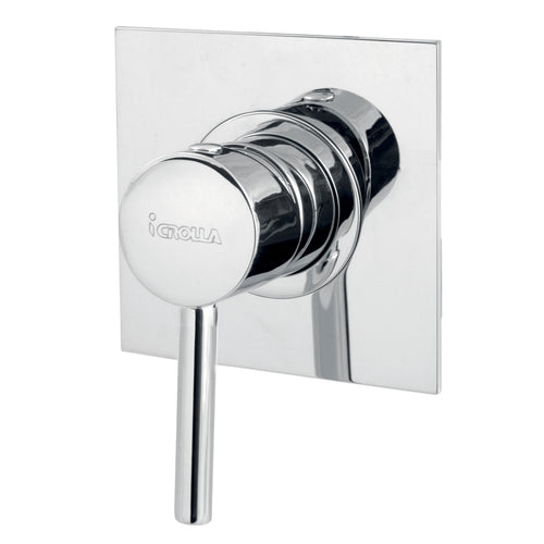 Doccia incasso con piastra quadrata minimalista cromato Jackie