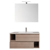 Mobile sospeso 90cm colore legno olmo, lavabo ceramico MOOD-755