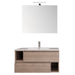 Mobile sospeso 90cm colore legno olmo, lavabo ceramico MOOD-755