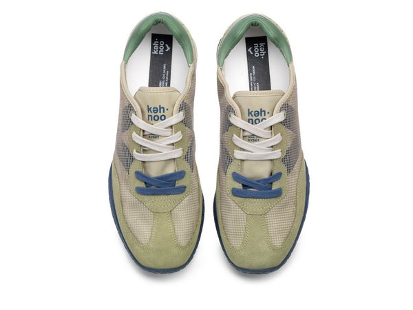 Kehnoo sneakers uomo vintage khaky avio beige KM9758