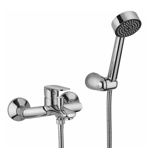 Gruppo vasca esterno da incasso con kit doccia cromato Funky