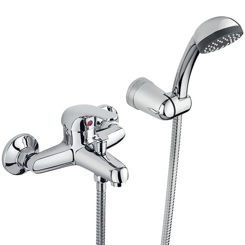 Gruppo vasca esterno da incasso con kit doccia cromato Star