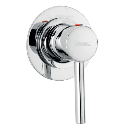 Doccia incasso con piastra tonda minimalista cromato Jackie