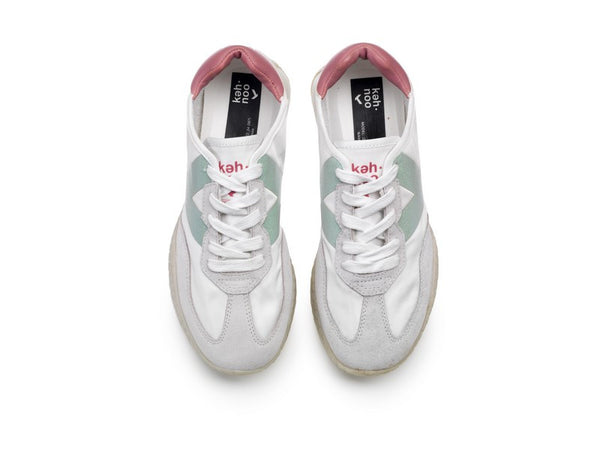Kehnoo sneakers donna vintage white sage pink KW9312