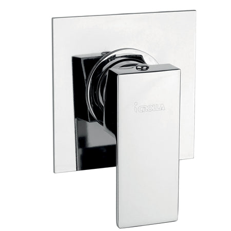 Monocomando doccia incasso cromato con piastra minimalista Manhattan