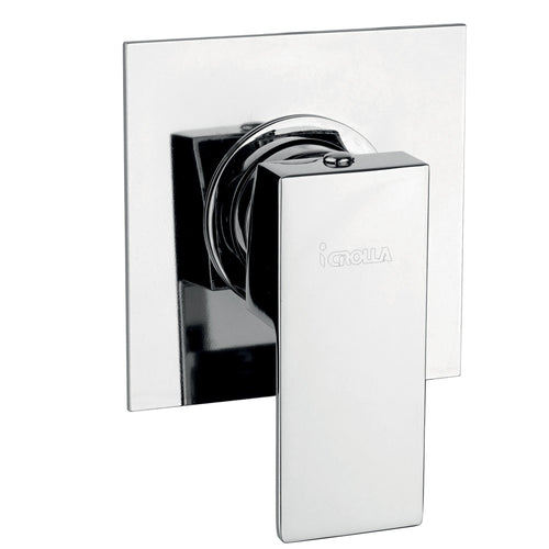 Monocomando doccia incasso cromato con piastra minimalista Manhattan