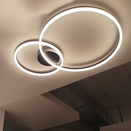 Plafoniera moderna Redo Group ORBIT 60+40 LED 5632 LM CCT dimmerabile lampada soffitto