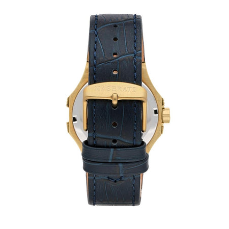 Maserati Potenza – Orologio Uomo Blu Oro Cinturino Pelle (R8851108035)