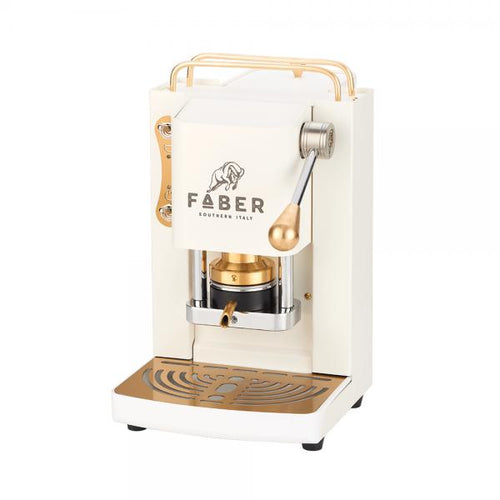 FABER MINI PRO DELUXE BIANCO - MACCHINA PER CAFFE'' - PRESSACIALDA IN OTTONE - ELETTROVALVOLA E TERMOSTATO 95 - TELAIO IN ACCIAIO