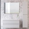 Mobile bagno sospeso bianco larice con lavabo e colonna MOOD-756P