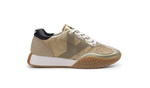 Kehnoo sneakers donna vintage gold black KW9763
