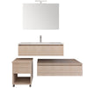 Mobile bagno sospeso 120 rovere trance chiaro con lavabo DUO-754C