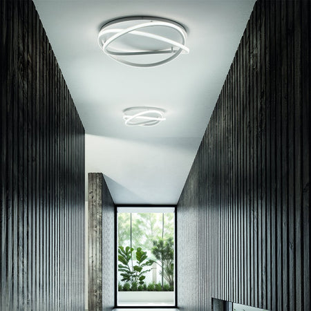 Plafoniera moderna Gea Luce ATIA PM B LED alluminio silicone lampada soffitto