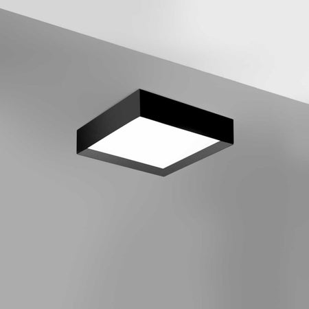 Plafoniera moderna Gea Luce AOI PP N LED alluminio metacrilato lampada soffitto