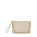 Frau pochette in pelle col. crema con catena B401