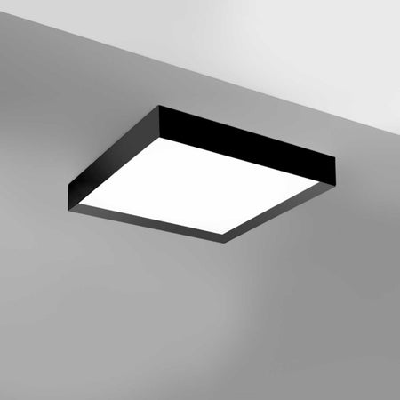 Plafoniera moderna Gea Luce AOI PM N LED alluminio metacrilato lampada soffitto