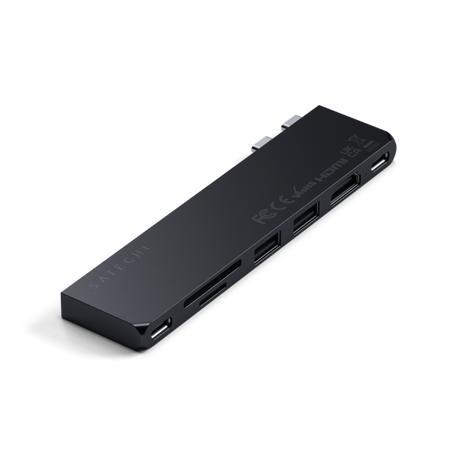 Satechi ST-HUCPHSD replicatore di porte e docking station per laptop USB 3.2 Gen 2 [3.1 Gen 2] Type-C Nero (Satechi USB-C Pro Hub Slim - Midnight)