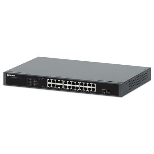Gigabit Ethernet Switch 24-Porte PoE+ con 2 porte SFP