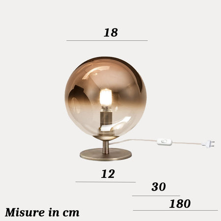 Abat-jour classica Redo Group ROY 01-2783 2782 G9 LED lampada tavolo sfera vetro pyrex