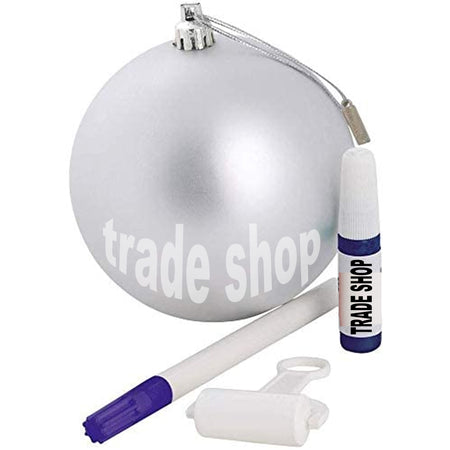 Pallina Di Natale Decorazione Natalizia Per Albero Con Kit Impronta Calco Mano