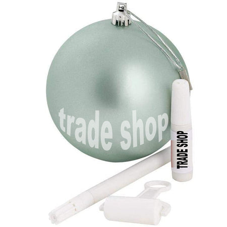 Pallina Di Natale Decorazione Natalizia Per Albero Con Kit Impronta Calco Mano